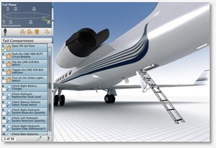 Virtual maintenance trainer for private aircraft